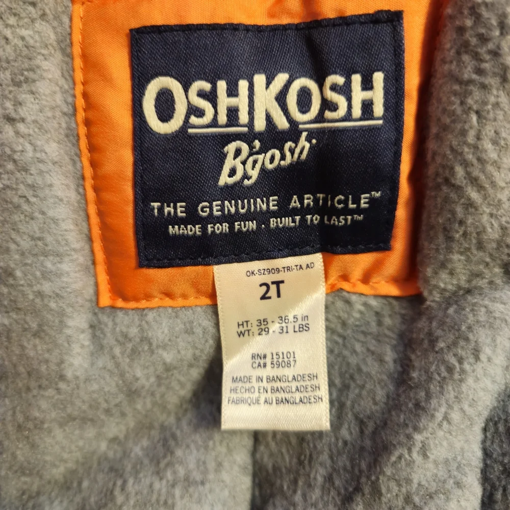 OshKosh B'Gosh Orange, Blue and Gray Winter Jacket